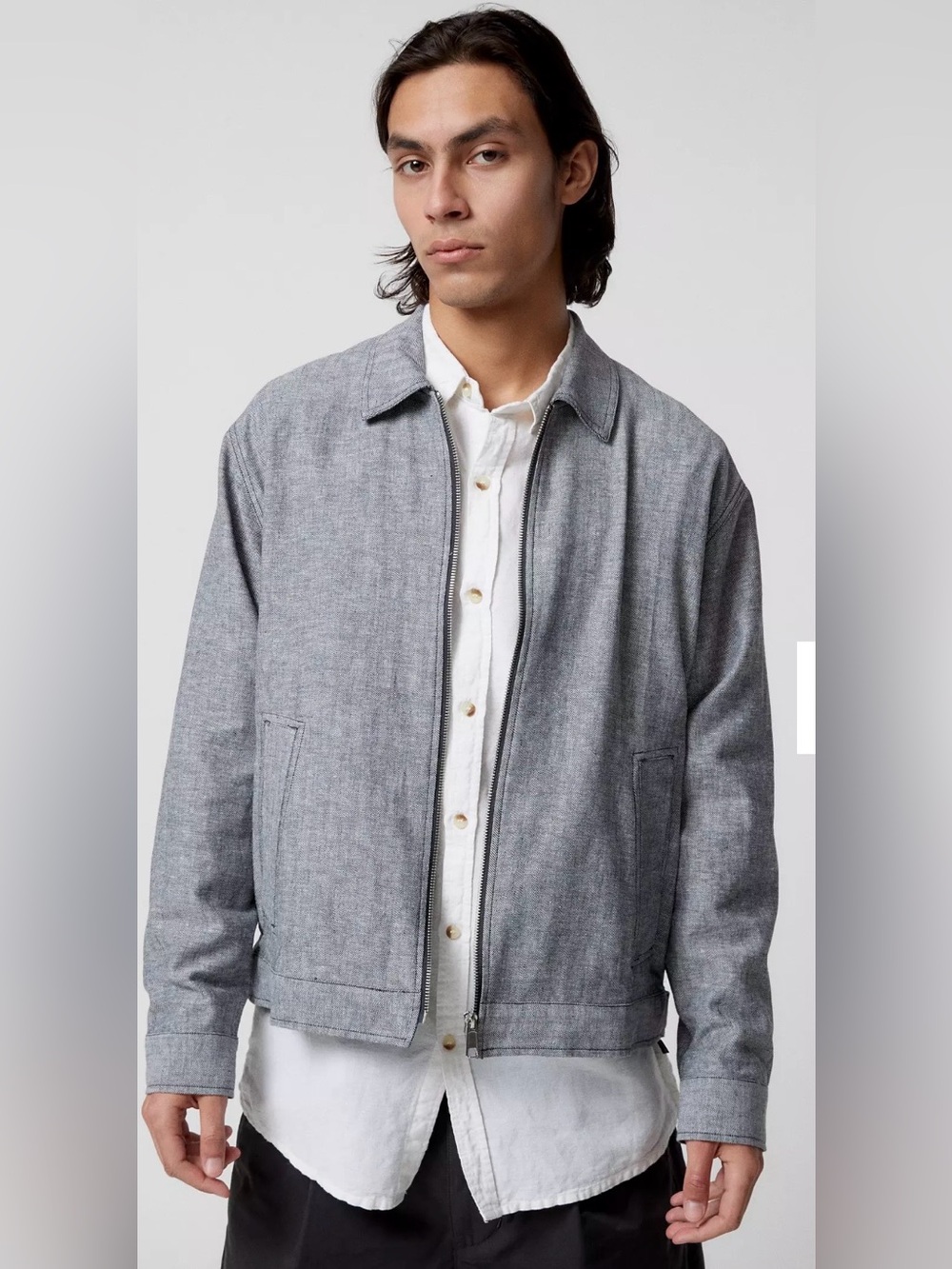 BDG Herringbone zip jacket, size L